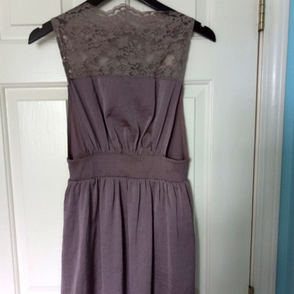 Free People Lace & Satin Side Boob Cut-Out Dress Grey Juniors Women's Size Small